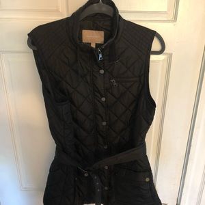 Banana republic black belted vest